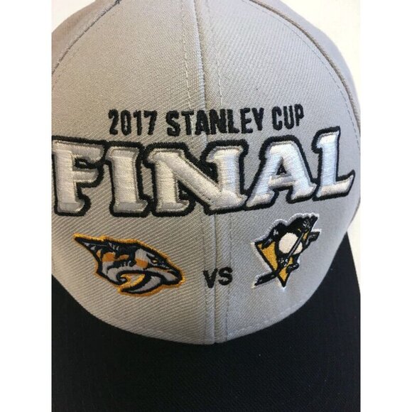 NHL 2017 Stanley Cup Final Nashville Predators vs Pittsburgh Penguins Cap Hat - Picture 9 of 10